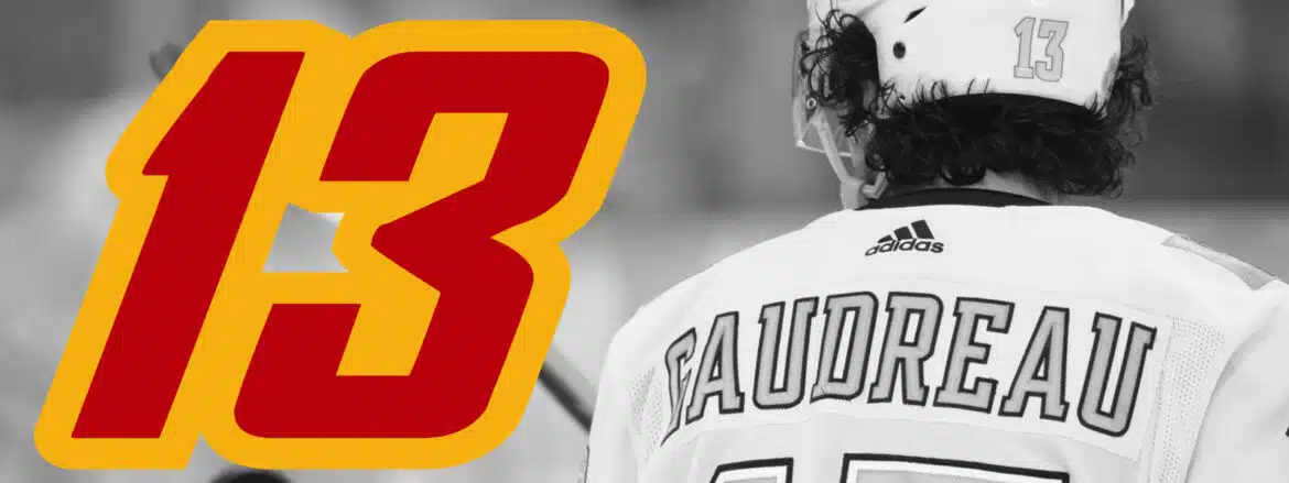 Close-up of a baseball player with 'FAUDE' on his jersey and a bold red-yellow number 3.